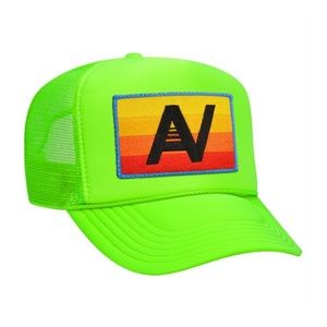 NWT Aviator Nation Logo Rainbow Vintage Trucker Hat